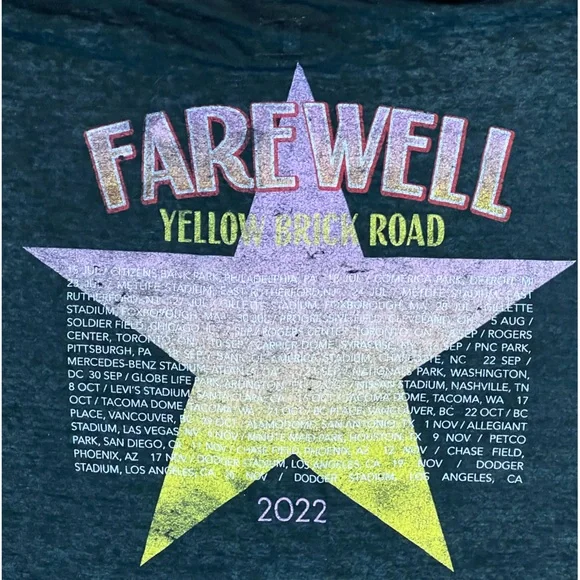Elton John 2022 Farewell Yellow Brick Road Tour T-Shirt Men's XL - Picture 3 of 8